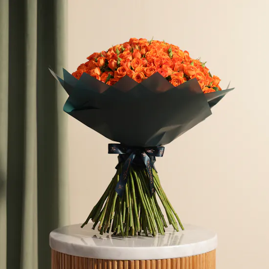 Orange Beauty | 100 Baby Rose Bouquet