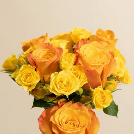Golden Aura Flowers Vase