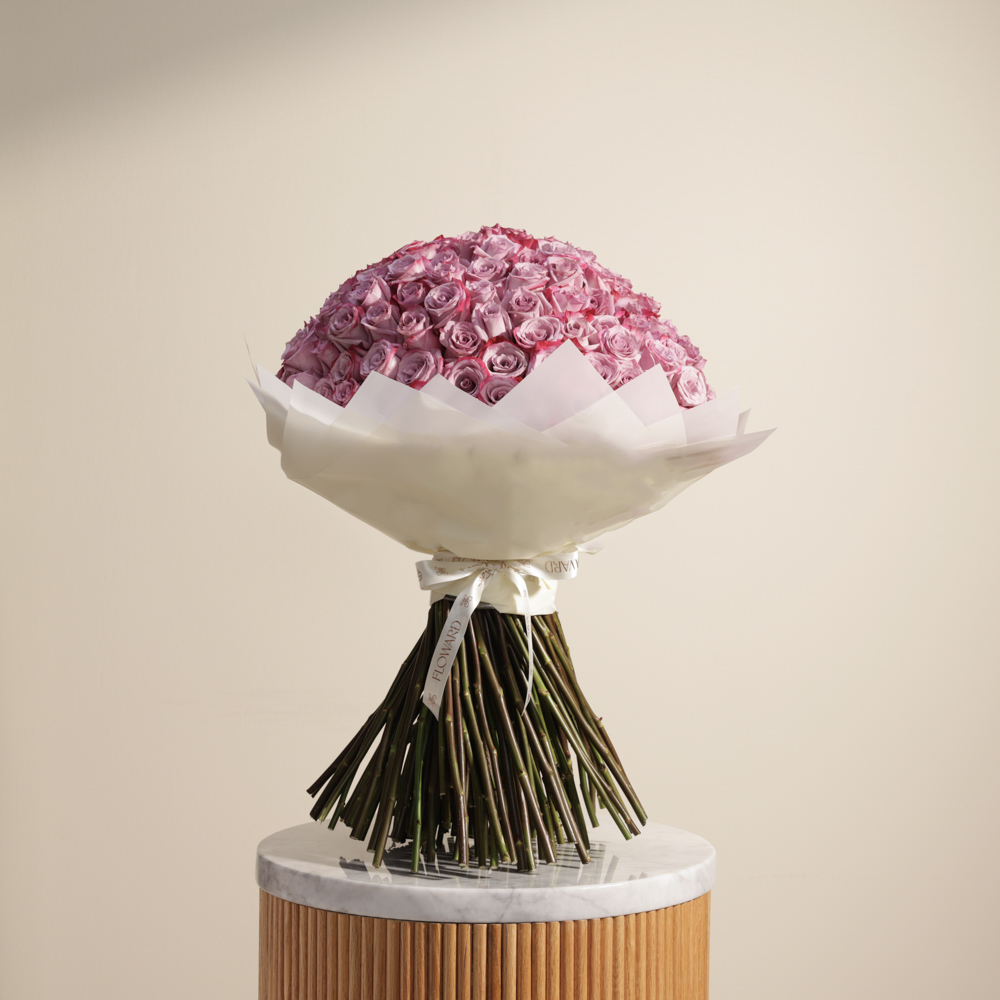 باقة روعة البنفسج | 150 جوري