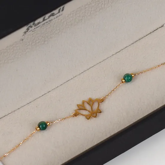 Al Alawi Gold Lotus Bracelet & Flowers