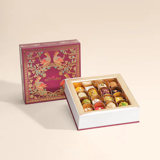 MyGovindas Diwali Mix Fancy Sweets Box | Dazzle Flower Bouquet