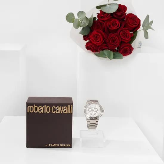 Roberto Cavalli By Franck Muller Men's Watch | 12 Roses of passion