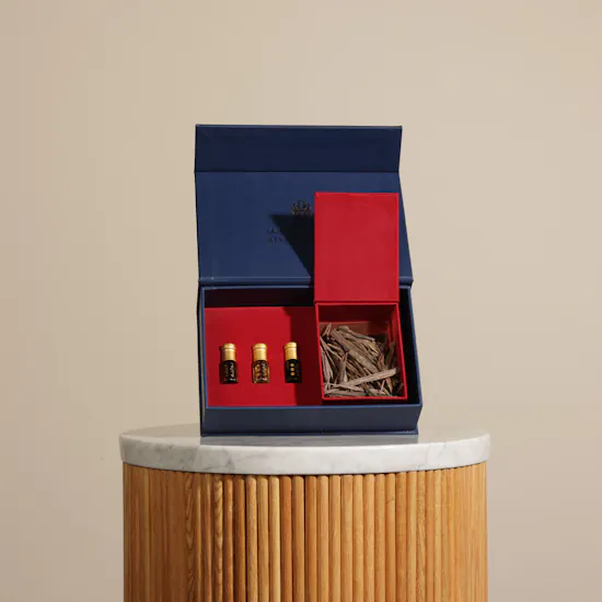 Atyab Bukannan Eastern Collection Blue Leather Box