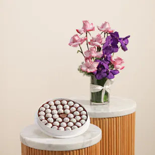 Charbonnel et Walker Chocolate Truffles Box | The Gentle Garden Flowers Vase