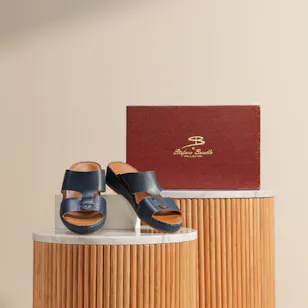 Alshal Stefano Barella Navy Blue Slippers 