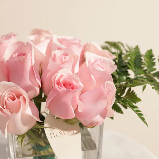Light Pink Roses Vase