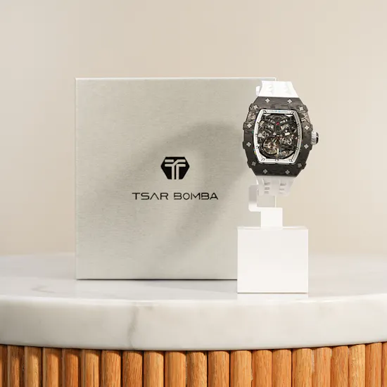 Tsar Bomba Elemental Automatic Elegant White Men's Watch