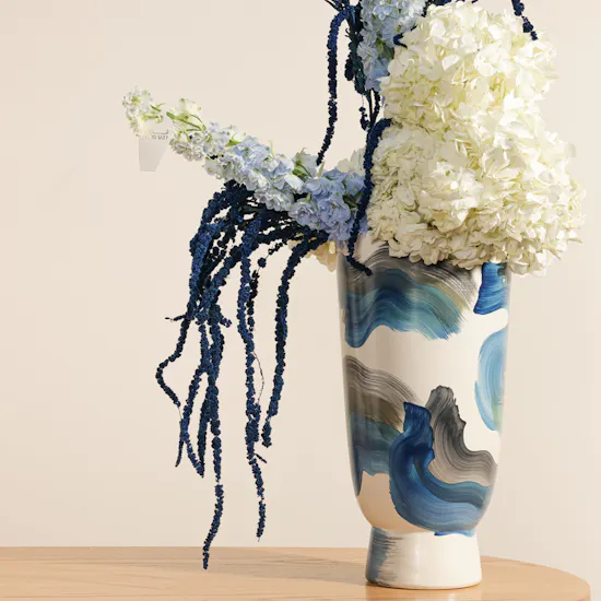 Sapphire Serenity Vase
