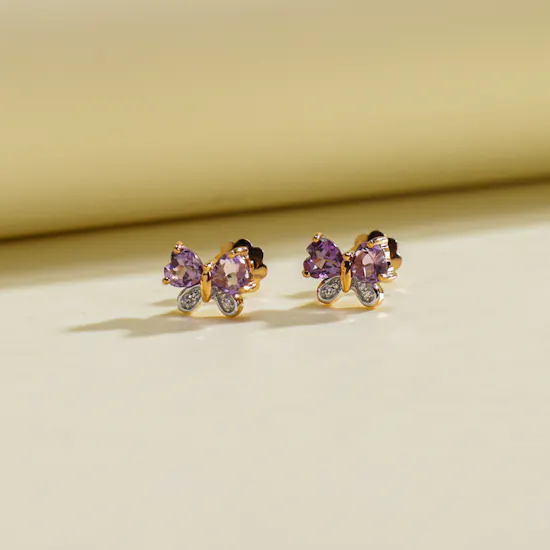 Baby Crown Rose Earrings
