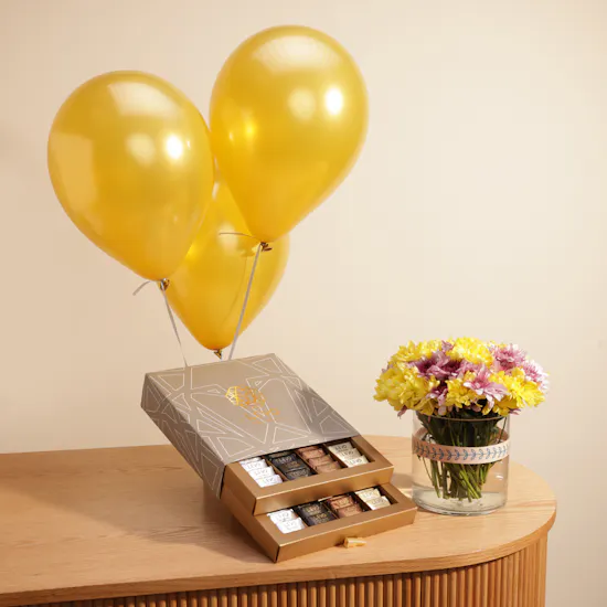 Levo Wrapped Chocolate Box | Flowers & Balloons