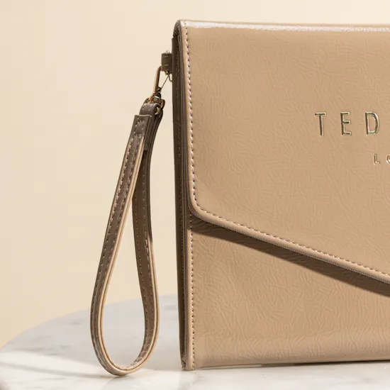 Ted Baker Crinkie Crinkle Icon Beige Pouch