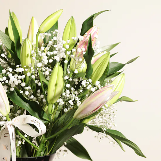 Blush Lily Elegance Vase