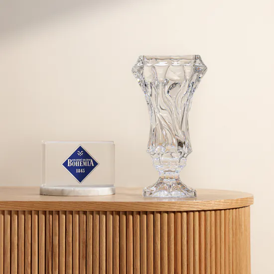 Bohemia Colorful Flowers Crystal Vase