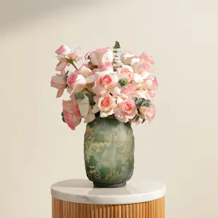 Serene Beauty Roses Vase
