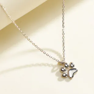 Vega Paw Silver Necklace