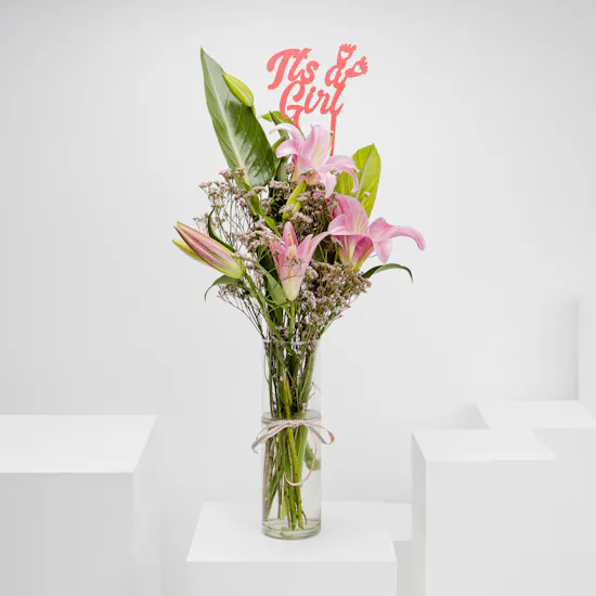 Pink Lilies Vase