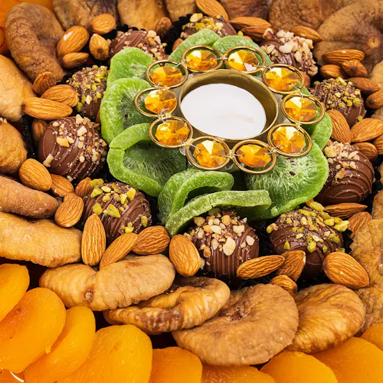 Assorted dried fruits arrangement by NJD