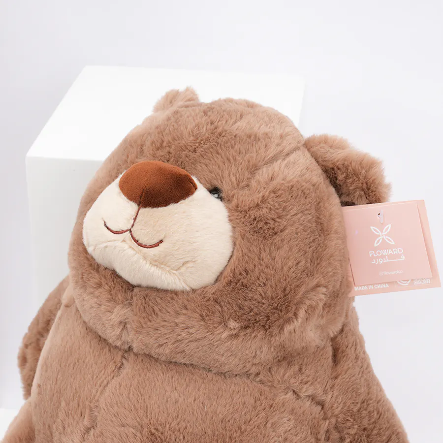 Floward Plush Bear with 12 Yellow Roses Bouquet 4