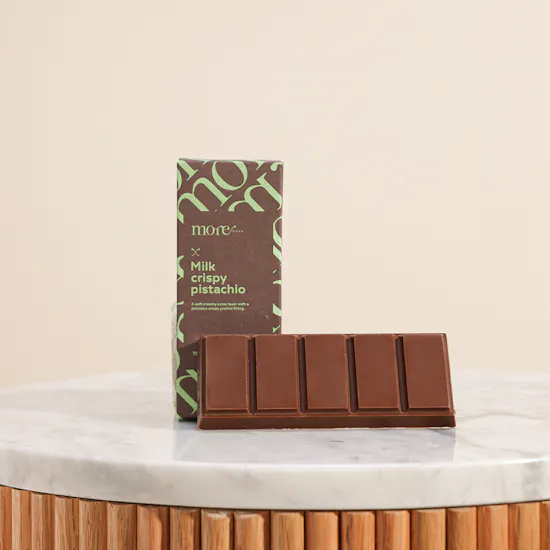 More Small Milk Crispy Pistachio Chocolate Bar | 75 g