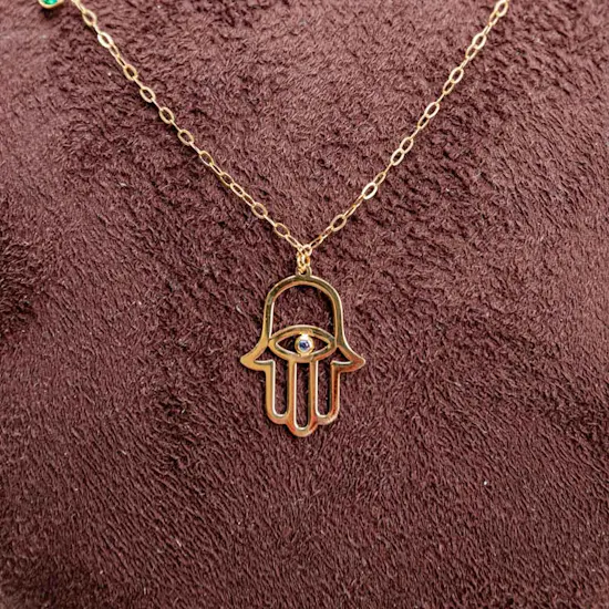 L'azurde Hamsa Necklace | Romantic Bouquet