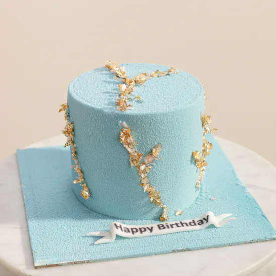 Floward Happy Birthday Blue Violet Cake