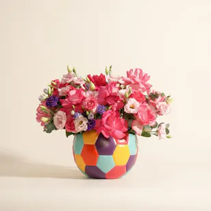 Color Symphony Flowers Vase