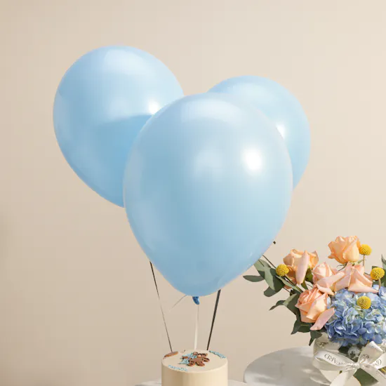Floward Mini Bear Baby Monthly Milestone Cake | Delight Flowers Vase and Balloons