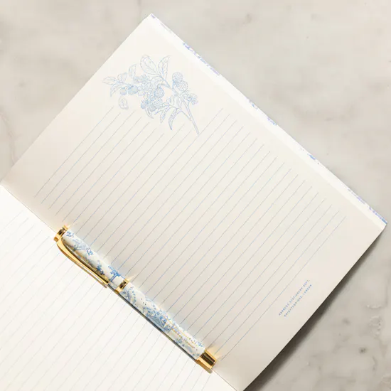 Harrods Angelic Blue Pen and Notebook Set