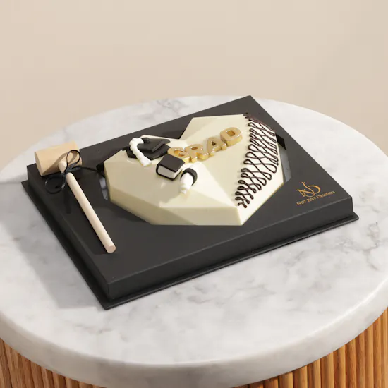 NJD Graduation Breakable Black Heart Chocolate