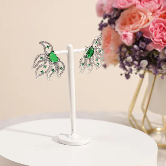 Floward Silver Jewelry Set | Aqua Green