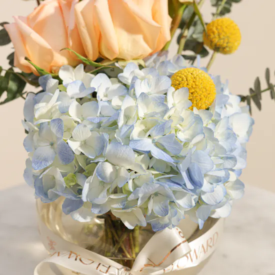 Ghazl Chocolatier Happy Birthday Mini Box | Calm Petal Harmony Flowers Vase