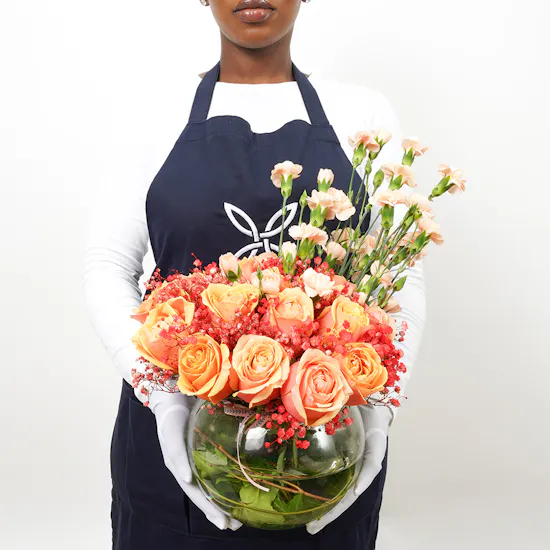 Peachy Elegance | Flower Vase