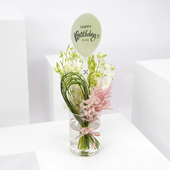 Birthday Delicate Beauty | Glass Vase