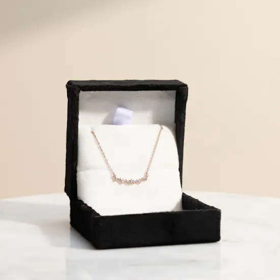 Artsy Horizontal Zircon Stones Bar Women's Necklace