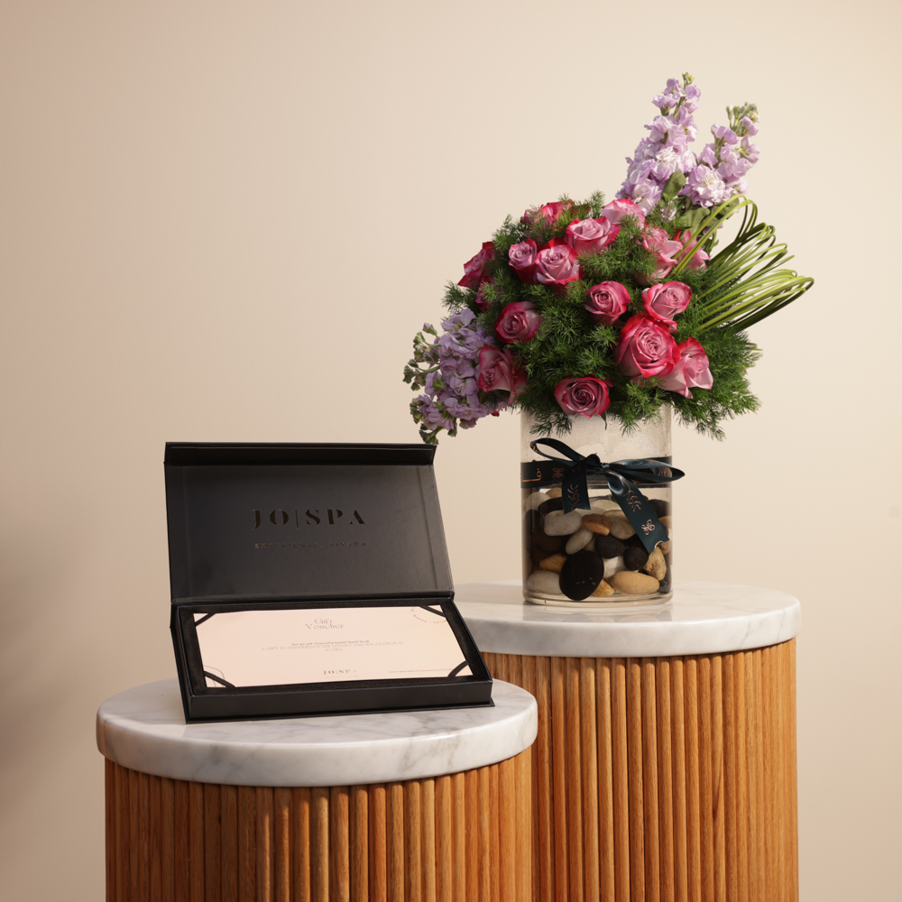 قسيمة اهداء من جو سبا | فازة زهور