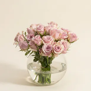 Purple Aura Roses Vase