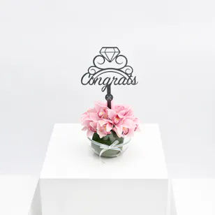 10 Pink Cymbidiums Wedding Vase 
