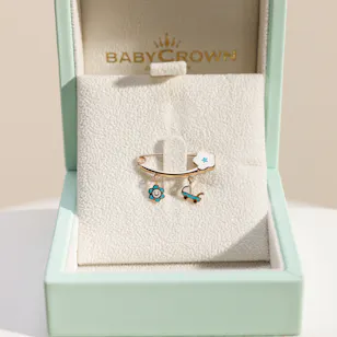Baby Crown Gold Trolley brooch