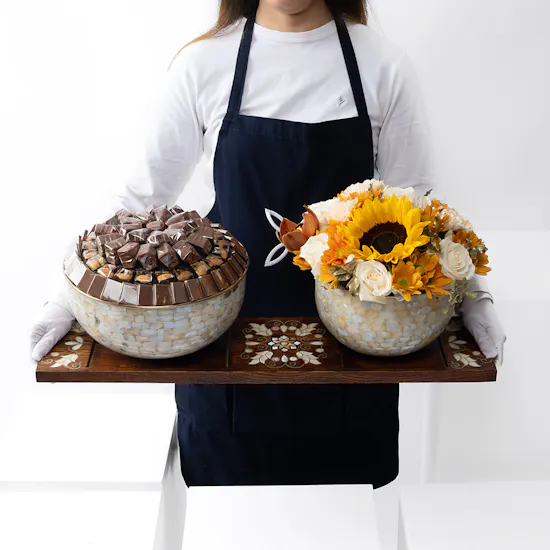 Opera Wooden Chocolate Tray | Sunflower