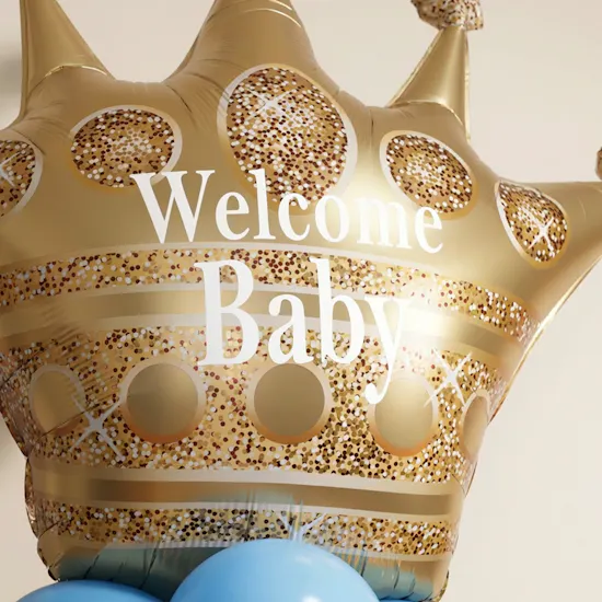 Balloonizer Welcome Baby Boy Balloons Set