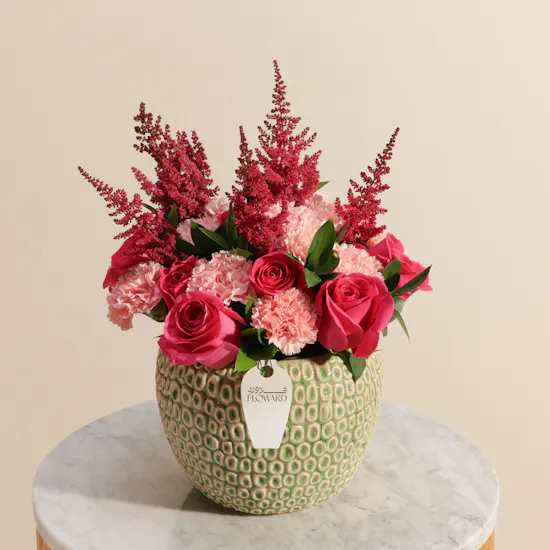 Fuchsia Fiesta Flower Vase