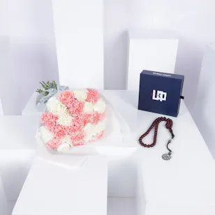 Kun Maroon Misbaha | Carnation Bouquet