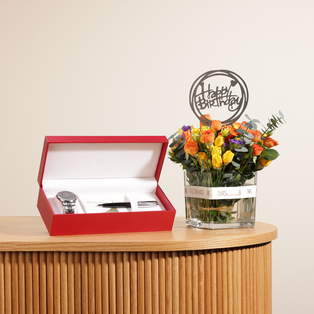 Pierre Cardin Watch & Pen Set | Flower Vase