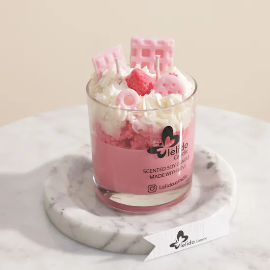 Lelido Pink Candy Biscuits Candle