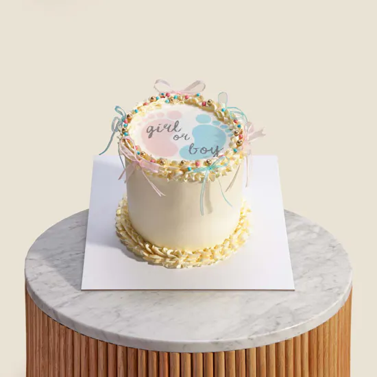 Floward Burn Away Gender Reveal Cake