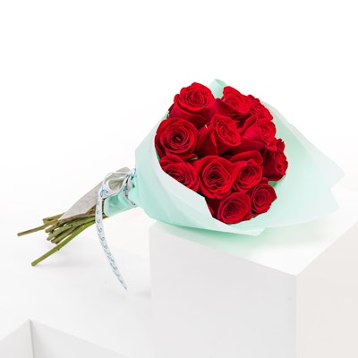 12 Red Roses | Green Wrap