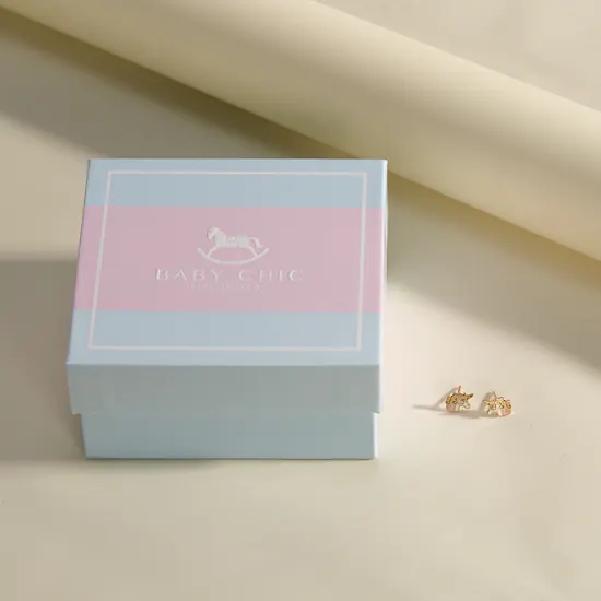 Baby Chic by Izmirain Baby Unicorn Diamond Earrings