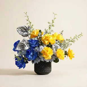 Sapphire Glow Flower Vase