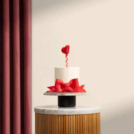 Floward Bow and Heart Chocolate Cake