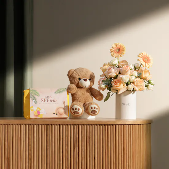 MSK SPF Trio Set | Cheerful Flowers and Teddy Bear